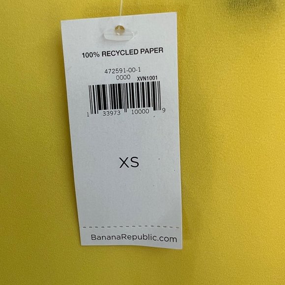 Banana Republic NWT XS yellow blouse top - Picture 3 of 4